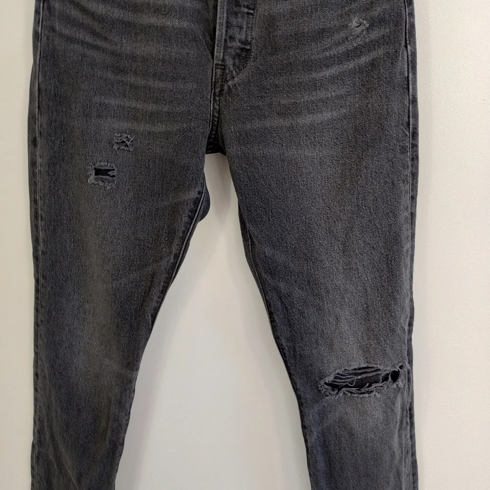 Levi's 501 Skinny Filiforme Jeans Gray Size 26 - Picture 3 of 13